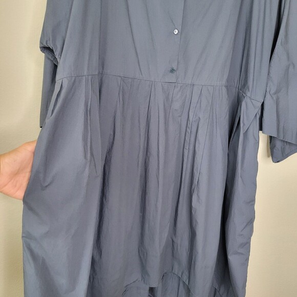 COS Shirt Womens SIZE 36 Button Front Long Tunic Dress Top Pockets Casual Ladies - Picture 3 of 16